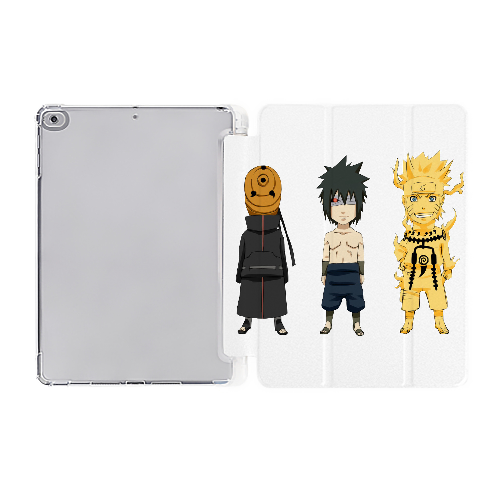 （画像用） NARUTO -ナルト- うちは サスケ Uchiha Sasuke IPad ケース ペン収納付き 三つ折りスタンド PUレザー×シリコン 対応機種9.5/10.5/10.9インチ